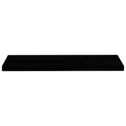 Berkfield Home Floating Wall Shelf High Gloss Black 90x23.5x3.8 cm MDF - thumbnail 4