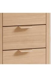 Home Source Freya 4 Drawer Storage Unit Chest Bedroom Office Organiser Wooden in Brown - thumbnail 3