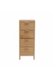 Home Source Freya 4 Drawer Storage Unit Chest Bedroom Office Organiser Wooden in Brown - thumbnail 6
