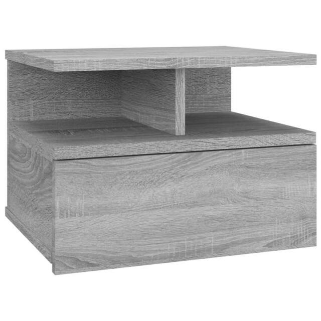 Berkfield Home Floating Nightstand Grey Sonoma 40x31x27 cm Engineered Wood - Size: 40 x 31 x 27 cm - image 1