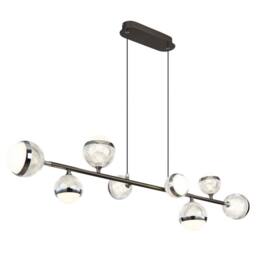Netlighting Untsy Bar Pendant Titanium 8x LED Dimmable 2700-6000K Remote in Grey - thumbnail 1