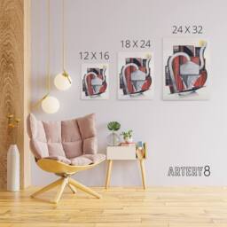 "Artery8 Industrial Machinery Cubist Painting Demuth Canvas Wall Art Print in White - Size: W12"" x H16""" - thumbnail 4