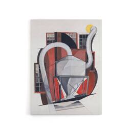 "Artery8 Industrial Machinery Cubist Painting Demuth Canvas Wall Art Print in White - Size: W12"" x H16""" - thumbnail 1