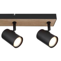 Netlighting Robby Ceiling Spotlight Bar Matt Black 4x GU10 - thumbnail 5
