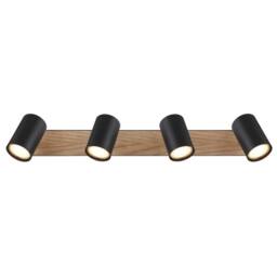 Netlighting Robby Ceiling Spotlight Bar Matt Black 4x GU10 - thumbnail 3