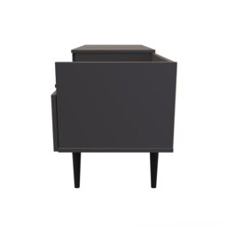 Ready Assembled 2 U Fuji TV Console Unit (Ready Assembled) in Dark Grey - thumbnail 2