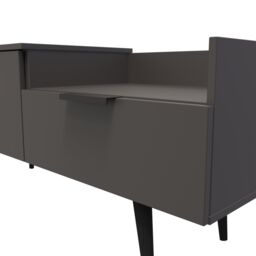 Ready Assembled 2 U Fuji TV Console Unit (Ready Assembled) in Dark Grey - thumbnail 4