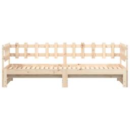 Berkfield Home Pull-out Day Bed 2x(80x200) cm Solid Wood Pine in Natural - thumbnail 7