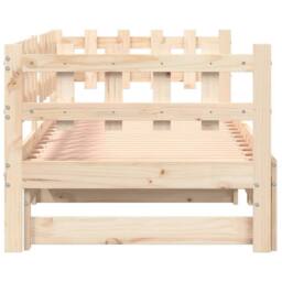 Berkfield Home Pull-out Day Bed 2x(80x200) cm Solid Wood Pine in Natural - thumbnail 9