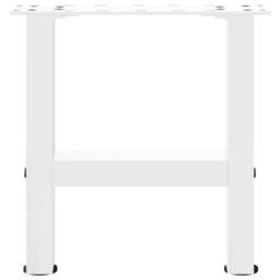 Berkfield Home Coffee Table Legs White 2 pcs 30x(30-31) cm Steel - thumbnail 5