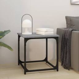 Berkfield Home Side Table Grey Sonoma 40x40x40 cm Engineered Wood - Size: 40 x 40 x 40 cm - thumbnail 2