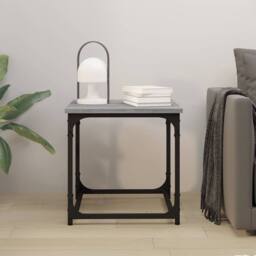 Berkfield Home Side Table Grey Sonoma 40x40x40 cm Engineered Wood - Size: 40 x 40 x 40 cm - thumbnail 1