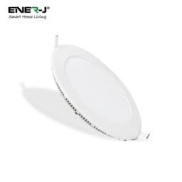 ENER-J 6W Recessed Round LED Mini Panel 120mm diameter (Hole Size 105mm), CE Driver, 90 Lm/Watt, RA 80, 3000K (Pack of 4) in White - thumbnail 4