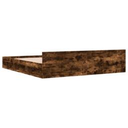 Berkfield Home Bed Frame with Drawers without Mattress Smoked Oak 200x200 cm in Brown - thumbnail 6