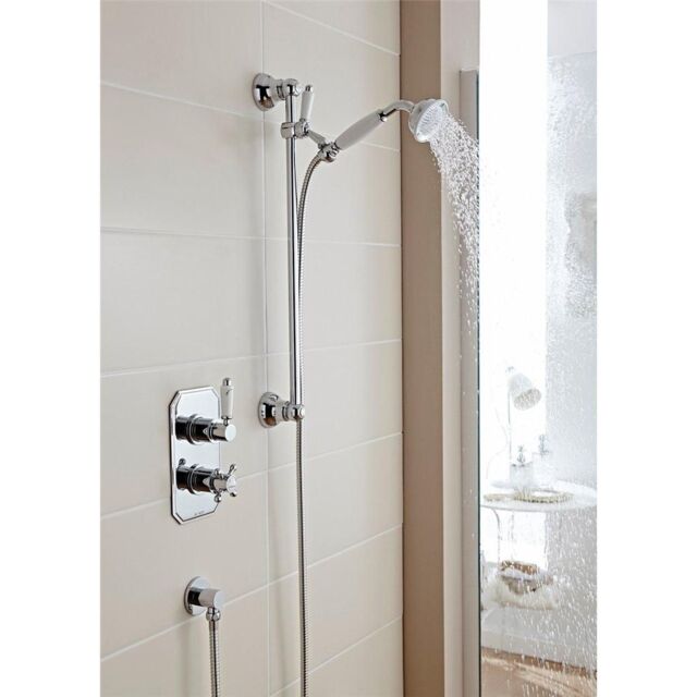 Clifton Chrome Concealed Mixer Shower with Wall Hung Slide Rail Kit in Silver - image 1