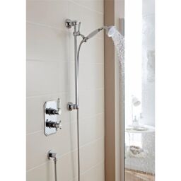 Clifton Chrome Concealed Mixer Shower with Wall Hung Slide Rail Kit in Silver - thumbnail 1