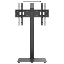 Berkfield Home Corner TV Stand 1-Tier for 32-65 Inch Black - thumbnail 7