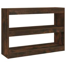Berkfield Home Book Cabinet/Room Divider Smoked Oak 100x30x72 cm in Brown - Size: 100 x 30 x 72 cm - thumbnail 1