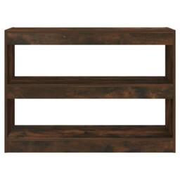 Berkfield Home Book Cabinet/Room Divider Smoked Oak 100x30x72 cm in Brown - Size: 100 x 30 x 72 cm - thumbnail 3