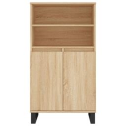 Berkfield Home Highboard Sonoma Oak 60x36x110 cm Engineered Wood in Brown - Size: 60 x 36 x 110 cm - thumbnail 6