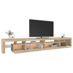 Berkfield Home TV Cabinet with LED Lights Sonoma Oak 290x36.5x40 cm in Brown - thumbnail 6