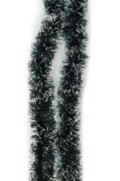 Neel Blue Chunky Christmas Tinsel Garland Shiny Metallic with White Xmas Tree Decor, 2m in Green