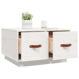 Berkfield Home Coffee Table White 60x53x35 cm Solid Wood Pine - Size: 60 x 53 x 35 cm - thumbnail 5