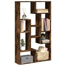 Berkfield Home Bookcase Smoked Oak 72x20x120 cm Engineered Wood in Brown - Size: 72 x 20 x 120 cm - thumbnail 1