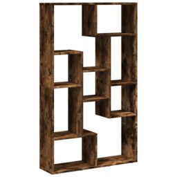 Berkfield Home Bookcase Smoked Oak 72x20x120 cm Engineered Wood in Brown - Size: 72 x 20 x 120 cm - thumbnail 2