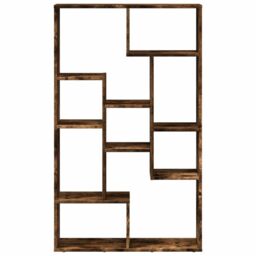 Berkfield Home Bookcase Smoked Oak 72x20x120 cm Engineered Wood in Brown - Size: 72 x 20 x 120 cm - thumbnail 5