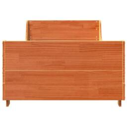Berkfield Home Modern Bed Frame without Mattress Wax Brown 100x200 cm Solid Wood Pine - thumbnail 4