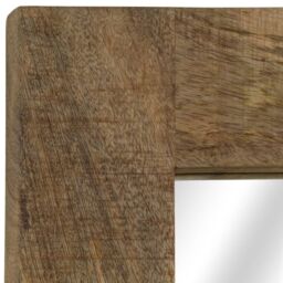Berkfield Home Mirror Solid Mango Wood 50x110 cm in Brown - thumbnail 3
