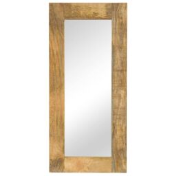 Berkfield Home Mirror Solid Mango Wood 50x110 cm in Brown