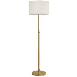 Wyld Haus Mava Adjustable Gold Tone Floor Lamp with Linen Shade Dimmable LED - thumbnail 2