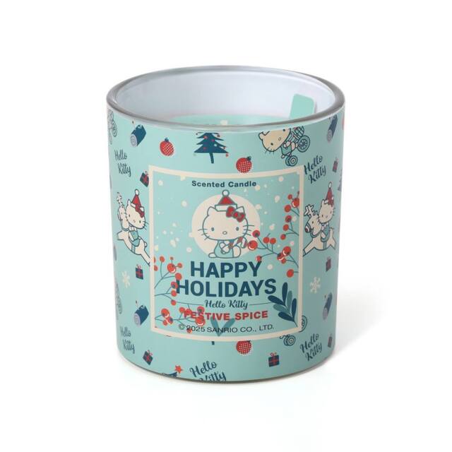Hello Kitty Festive Spice Scented Candle, 213g, 35 Hour Burn Time in Yellow - Size: Medium - image 1