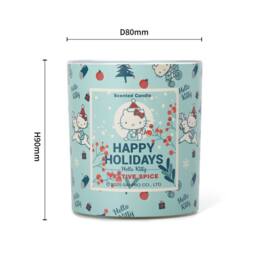 Hello Kitty Festive Spice Scented Candle, 213g, 35 Hour Burn Time in Yellow - Size: Medium - thumbnail 4