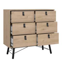 Wyld Haus Juno Natural Oak Bedroom Set 3 Door Wardrobe 3 Drawers - thumbnail 6