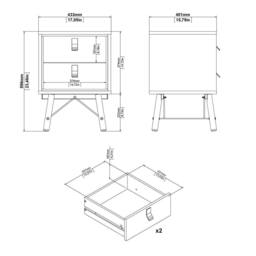 Wyld Haus Juno Natural Oak Bedroom Set 3 Door Wardrobe 3 Drawers - thumbnail 9
