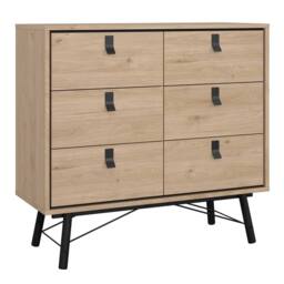 Wyld Haus Juno Natural Oak Bedroom Set 3 Door Wardrobe 3 Drawers - thumbnail 5