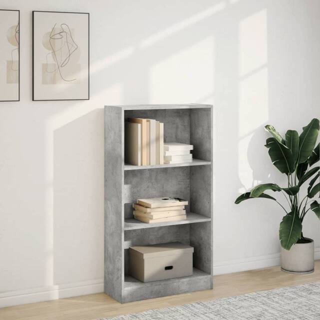Berkfield Home Decorative Bookcase Concrete Grey 60x24x109 cm Engineered Wood - Size: 60 x 24 x 109 cm - image 1