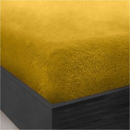 Smart Living Luxury Teddy Bear Fleece Fitted Sheet in Gold - Size: Single Fitted - thumbnail 2
