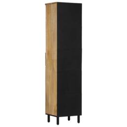 Berkfield Home Bathroom Cabinet 38x33x160 cm Solid Wood Mango in Brown - Size: 38 x 33 x 160 cm - thumbnail 5