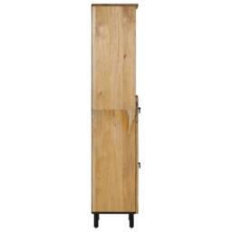 Berkfield Home Bathroom Cabinet 38x33x160 cm Solid Wood Mango in Brown - Size: 38 x 33 x 160 cm - thumbnail 4