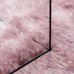 Berkfield Home Shaggy Rug High Pile NAVARRA Dusty Pink 160x160 cm Polyester - Size: Medium - thumbnail 7