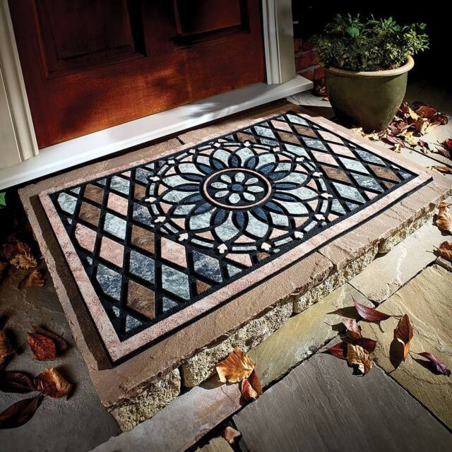 Gainsborough Rectangular Slate Effect Door Mat with Non-Slip Rubber Backing - Size: 45 cm x 70 cm - image 1