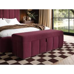 Solace+Co Emilie Blanket Box in Burgundy - thumbnail 1