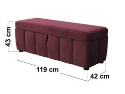Solace+Co Emilie Blanket Box in Burgundy - thumbnail 6