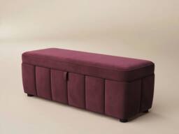 Solace+Co Emilie Blanket Box in Burgundy - thumbnail 4