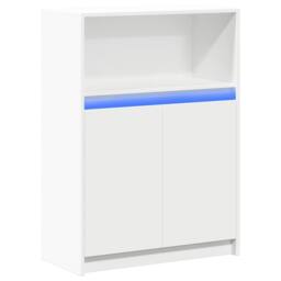 Berkfield Home Sideboard with LED White 72x34x100 cm Engineered Wood - Size: 72 x 34 x 100 cm - thumbnail 1