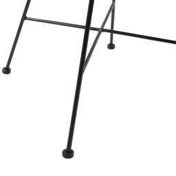 Wyld and Coco Black Rattan Armchair Wicker Detailing Black Metal Legs W64 x D62cm - thumbnail 8